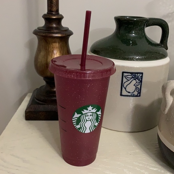 💕5/$15 Starbucks Glitter Cold Brew cup with lid & straw, NEW - Picture 2 of 3